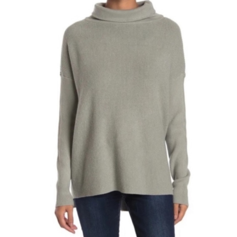 Devotion by Cyrus Grey Rib Knit Long Sleeve Cowl Neck Sweater size XS